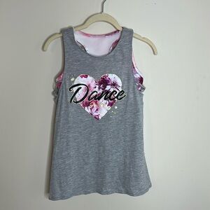 NWOT Justice DANCE Tank With Bra Built In